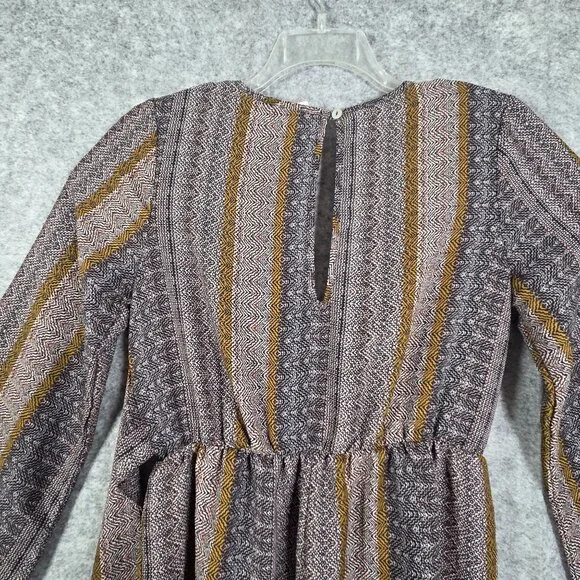 Peach Love Women’s Long Sleeve Romper Multicolor Size M Boho Floral One Piece - Picture 7 of 10